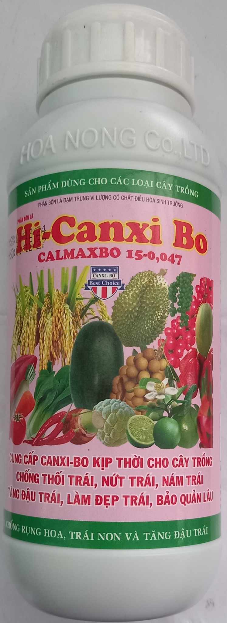 Phân bón lá HN roots 3 Canxi - Bo, 500ml, cho tất cả các cây trồng