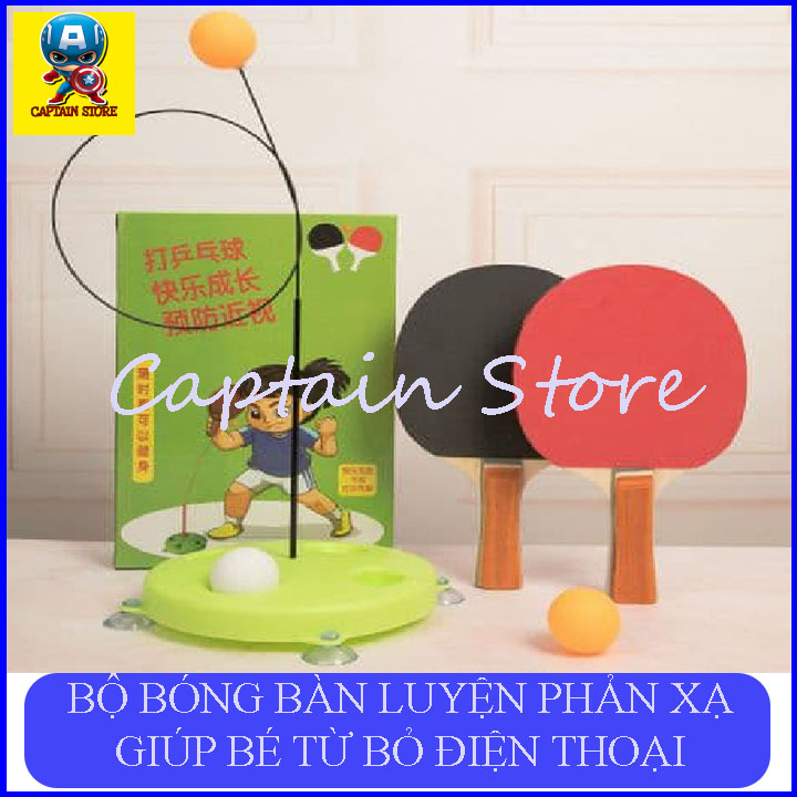 [Hoàn tiền 6%] [Bộ Vợt Gỗ+2 Bóng] Bóng Bàn Luyện Phản Xạ - Bộ Đồ Chơi Bóng Phản Xạ - Dụng Cụ Tập Đánh Bóng Bàn Cho Mọi Lứa Tuổi