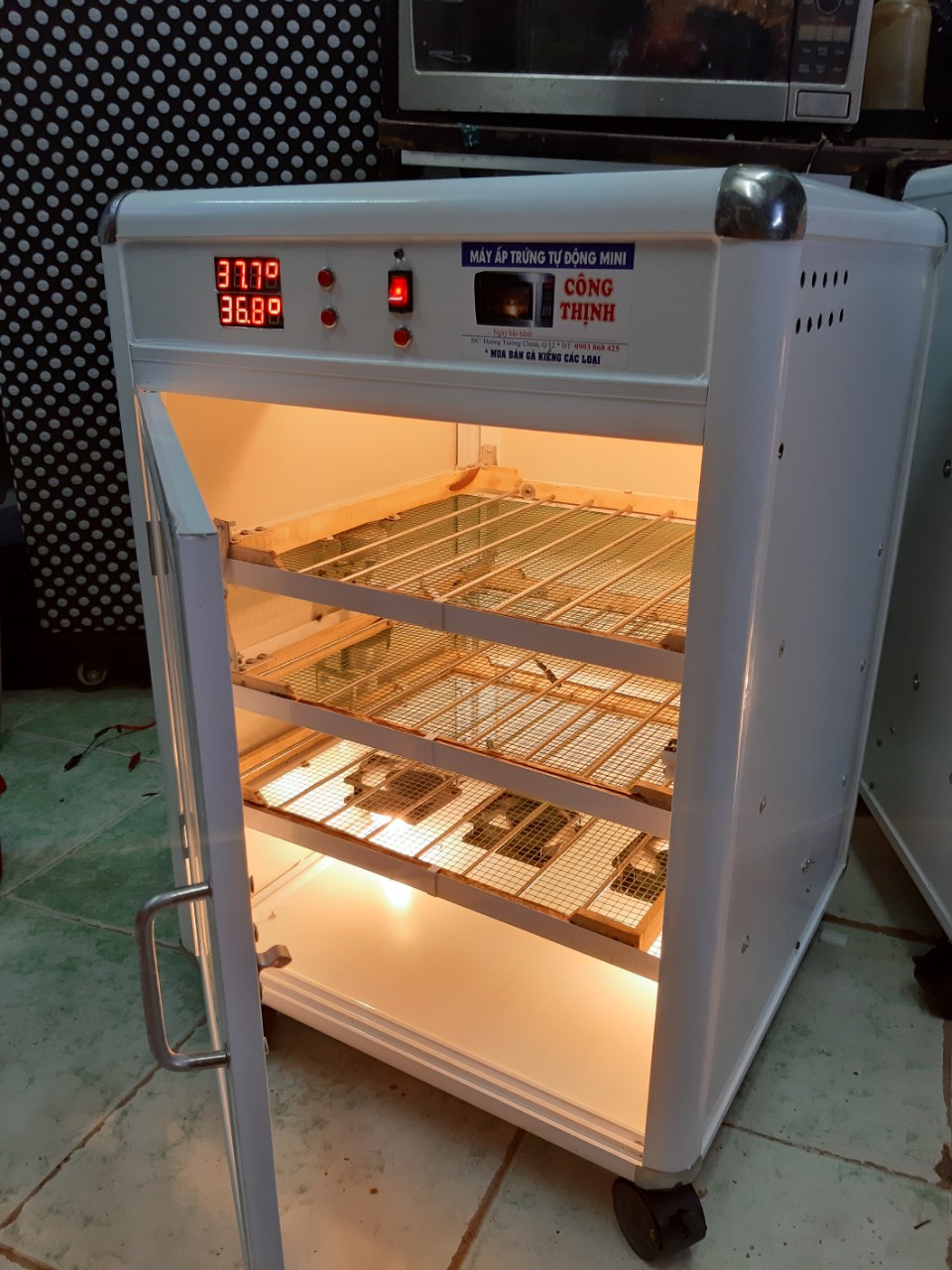 MÁY ẤP TRỨNG TỰ ĐỘNG MINI CÔNG THỊNH (180-200 TRỨNG)