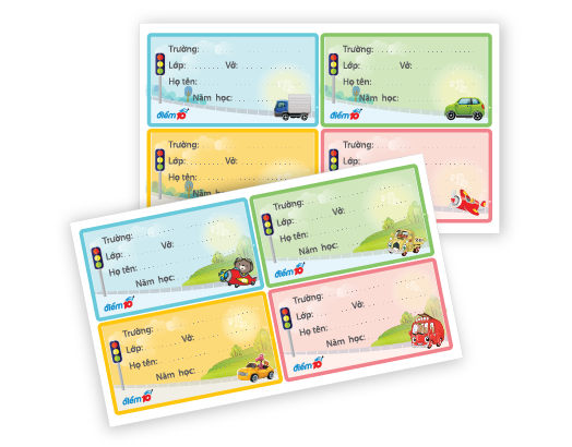 (5 Xấp 80 Cái) Nhãn vở học sinh Điểm 10 Thiên Long TP-NBL02