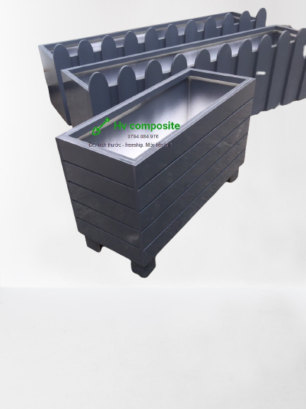 chậu nhựa composite màu ghi (50x20x25)
