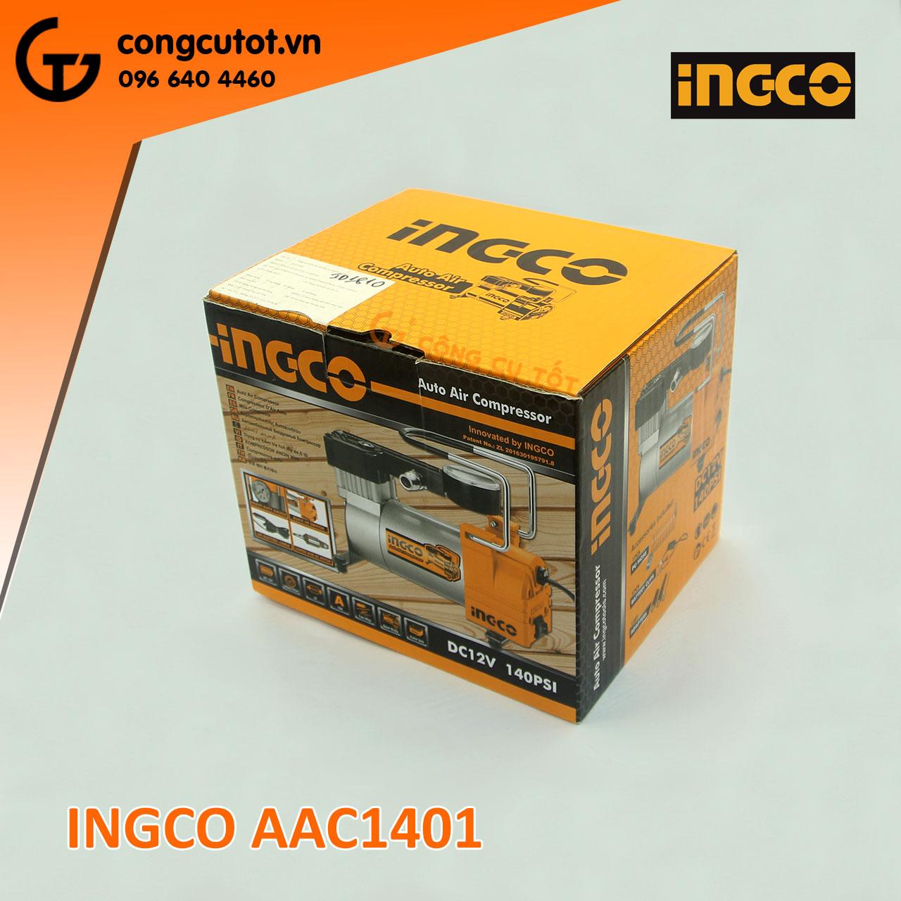 Máy bơm xe ô tô chạy ắc quy 12V Ingco AAC1401