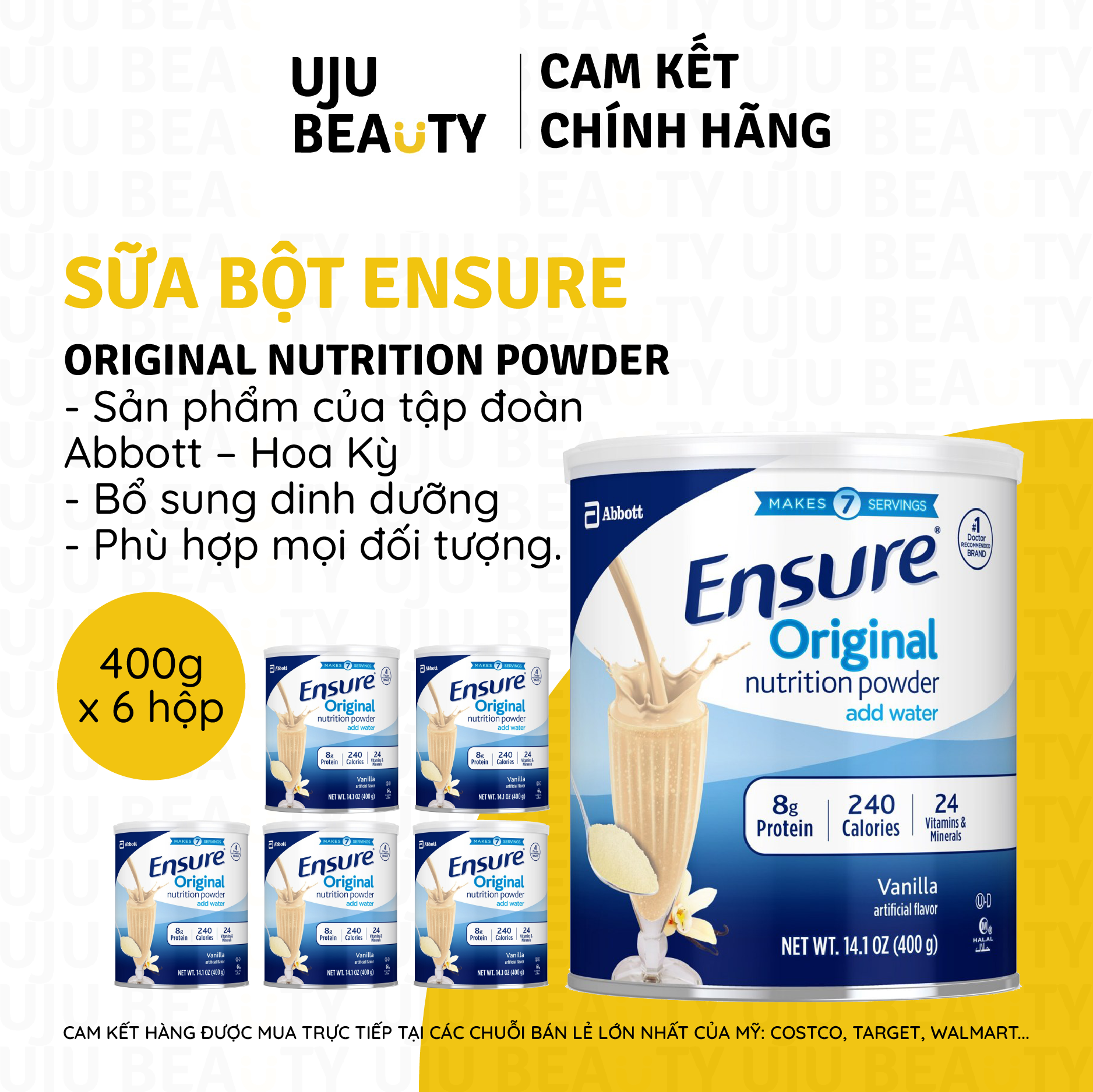 [CÓ SẴN] Sữa bột Ensure Original Nutrition Powder 397g của Mỹ
