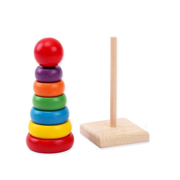 Đồ chơi tháp cầu vồng gỗ size bé