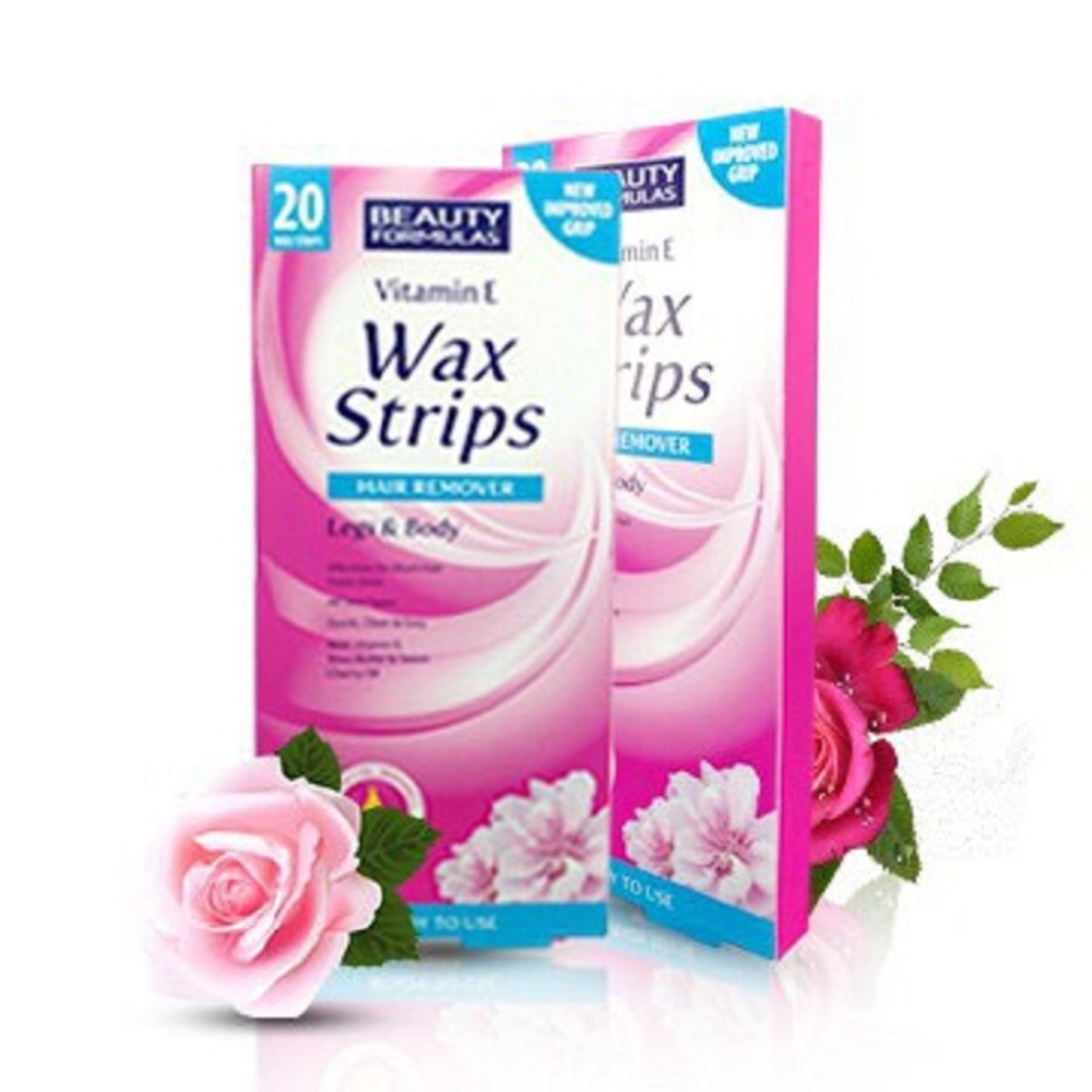 HCMMiếng dán tẩy lông Beauty Formulas Wax Strips Legs and Body - hộp 20