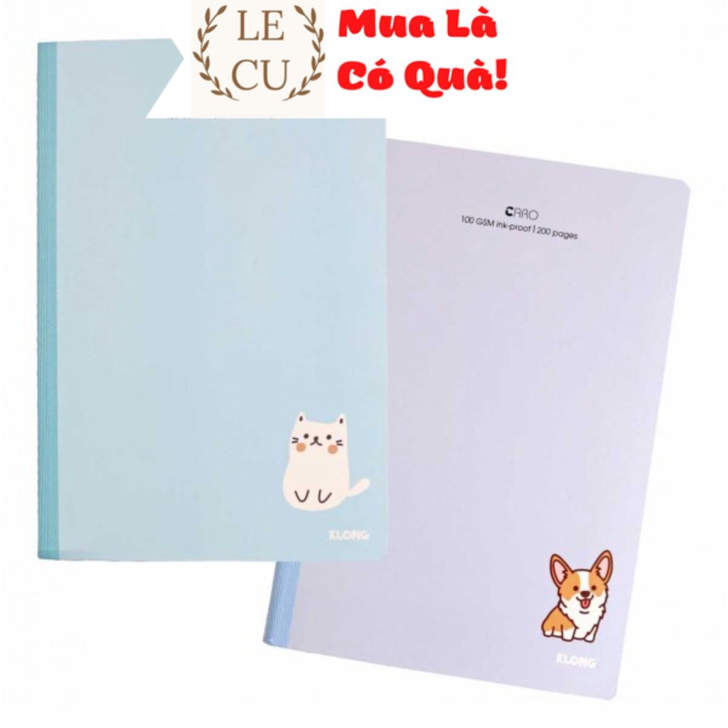 Vở may dán gáy Caro B5 -200 trang; MS: 836 [CA]