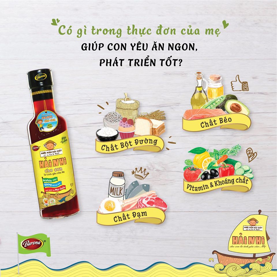 Nước Mắm Hải Nhi Barona 250ml [Mua 2 chai TẶNG 1 chai Nước Mắm Hải Nhi Barona 50ml]