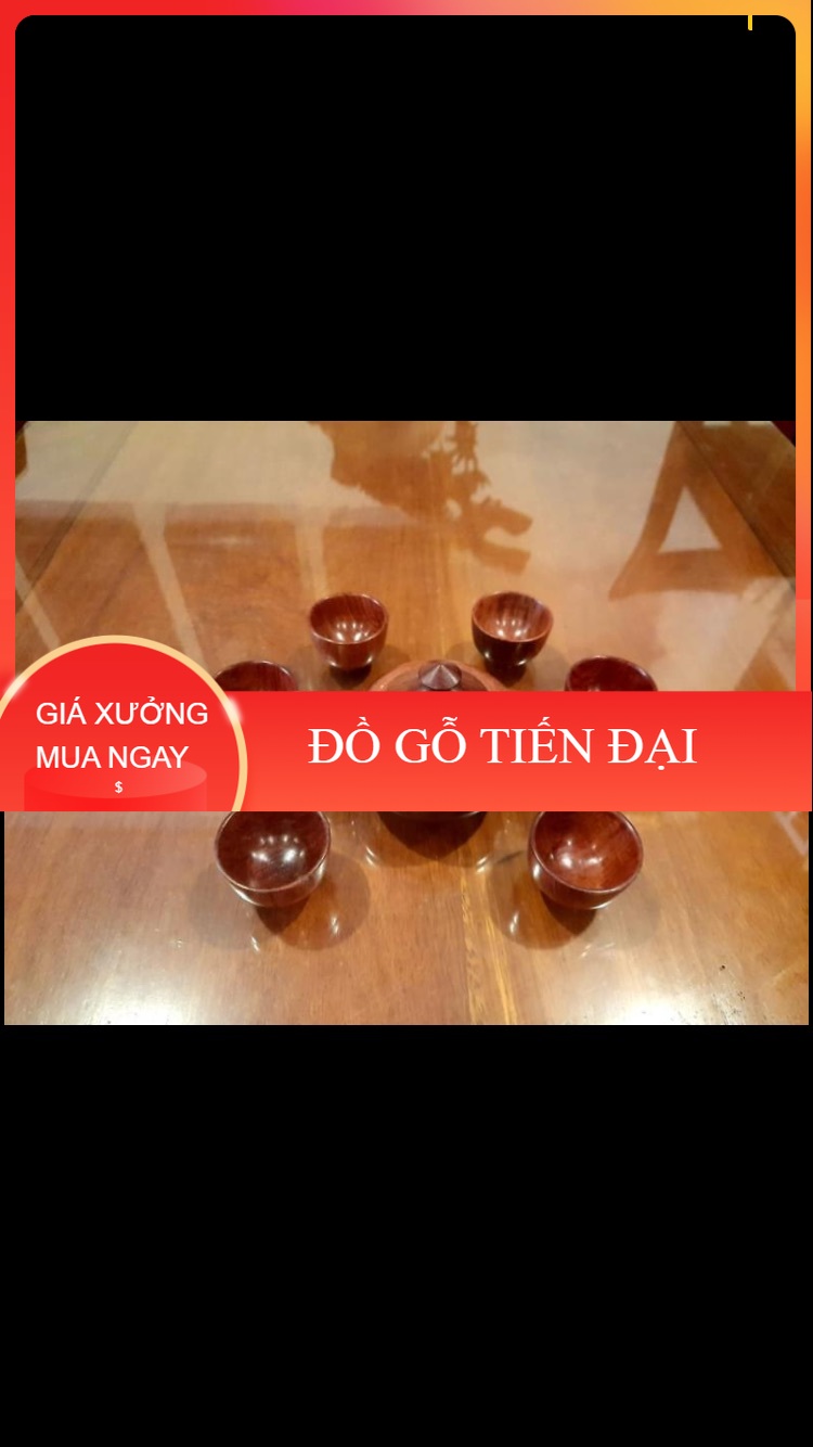 [ Xả Hàng ] bộ ấm chén bằng gỗ hương