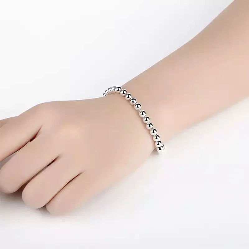 Lắc Tay Nữ Bạc Hiểu Minh LTU017 Bi Tròn Bảo Hành Vĩnh Viễn