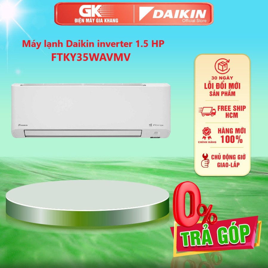 Máy lạnh daikin inverter 1.5 hp ftky35wavmv - giao toàn quốc - freeship hcm