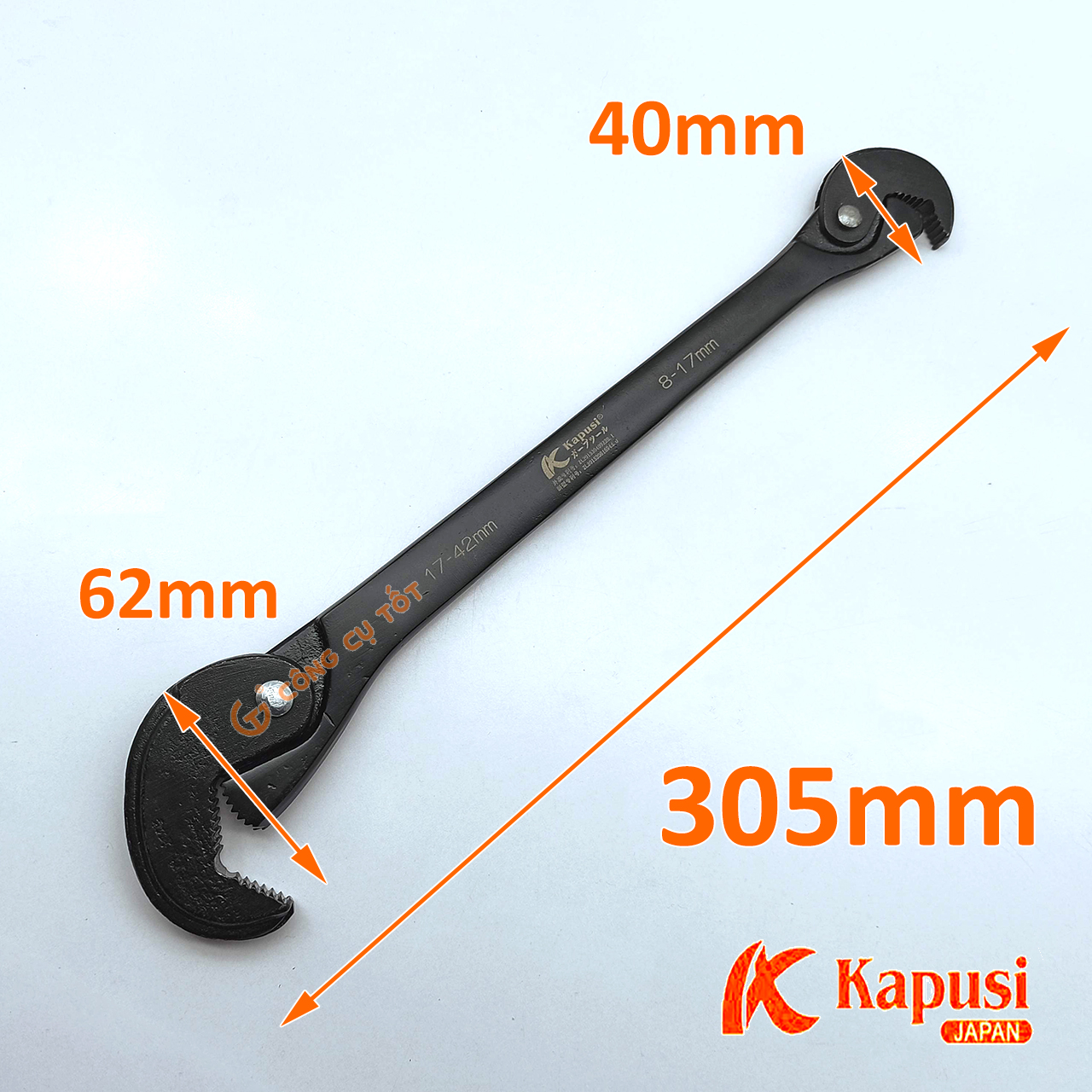 Cờ lê đa năng, mỏ lết 8-42mm mở nhanh kapusi k-7438 dài 310mm