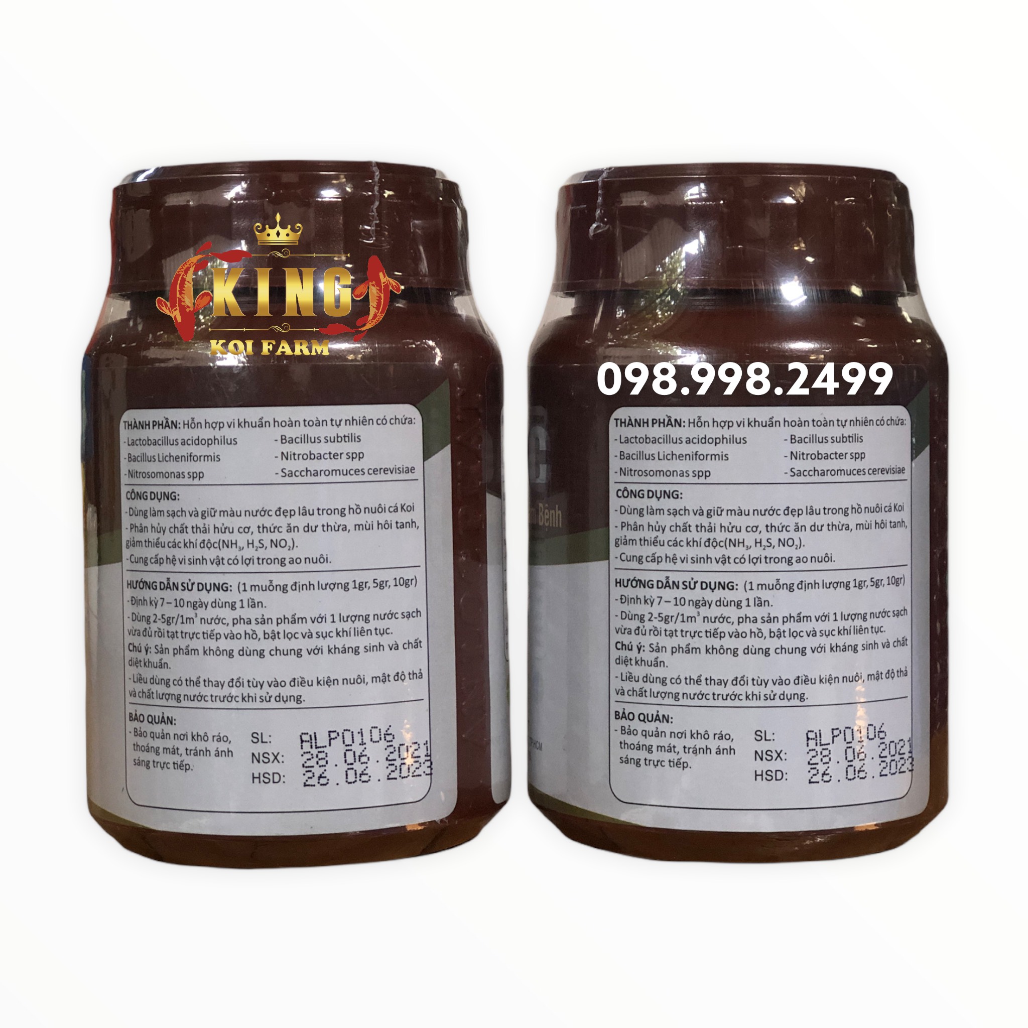 Men vi sinh hồ cá KOI ECO BAC Hủ 127g