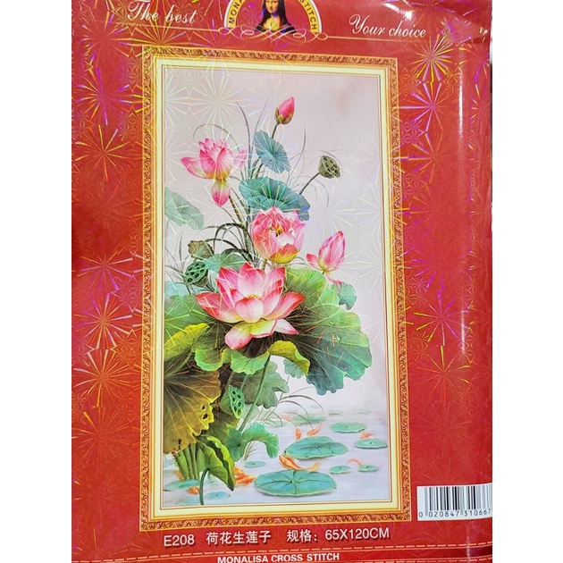 Tranh thêu chữ thập Bình Hoa Khoe Sắc thêu 5d XW2475 cực đẹp