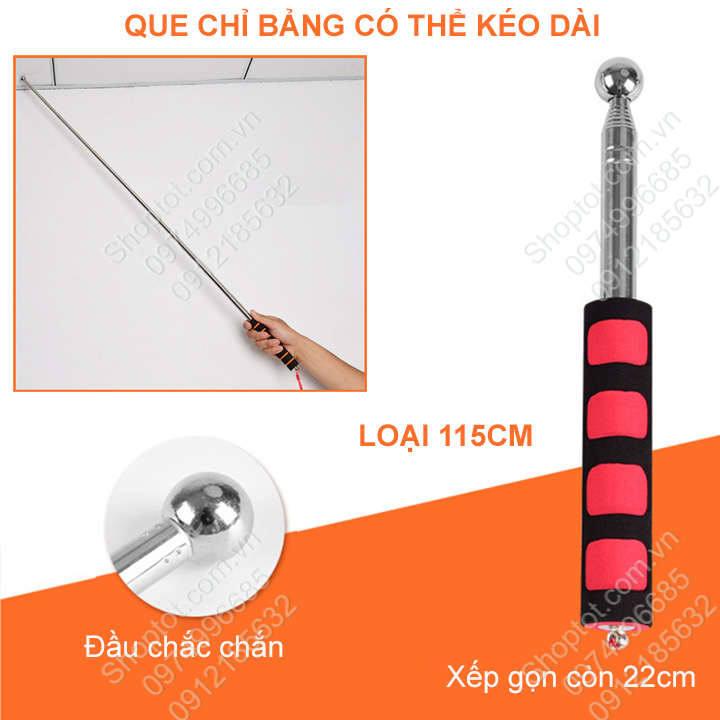 Que chỉ bảng kéo dài cầm tay dùng dạy học, thuyết trình (có nhiều kích thước cho khác lựa chọn, màu ngẫu nhiên)