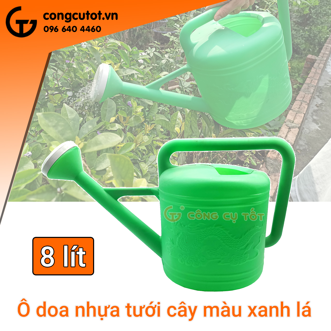 Bình nhựa tưới cây ô doa 8 lít