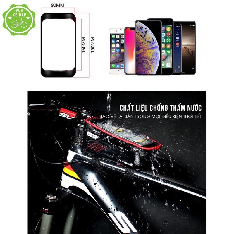 Mua Túi treo khung xe đạp WILD MAN E2 chống nước, có ngăn điện thoại cảm ứng
