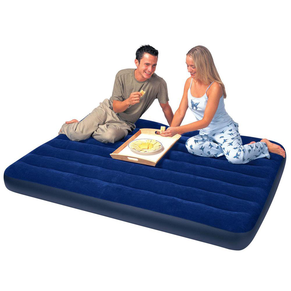 Đệm Bơm Hơi cao su Intex 68759 + Tặng Bơm Điện (152x191x22cm) êm ái tiện dụng