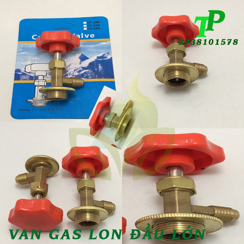 Van khóa gas lon đầu đỏ r134a