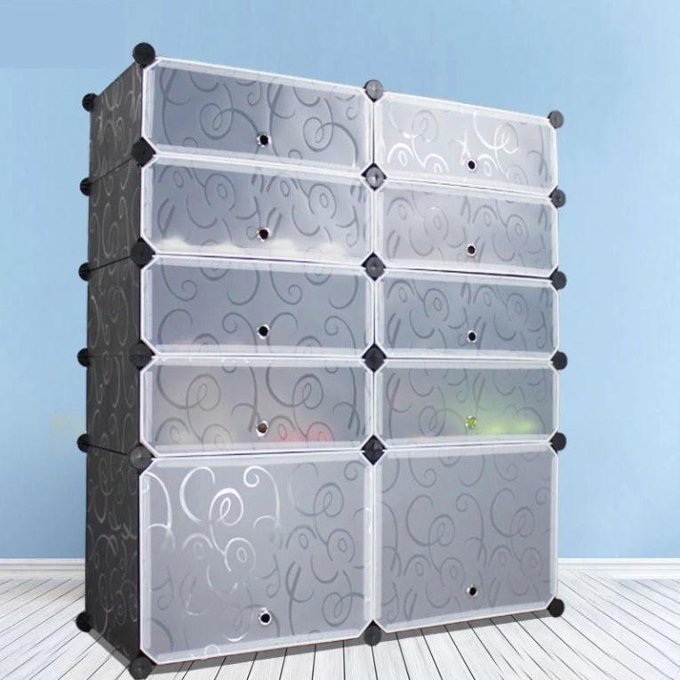 Tủ giày nhựa ghép 10 ô