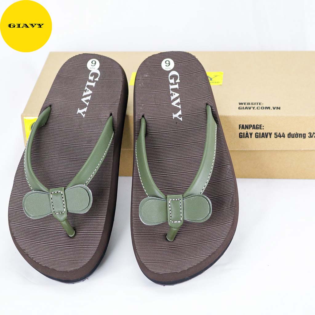 Dép kẹp xốp nữ nơ xinh xắn m32 - giay giavy