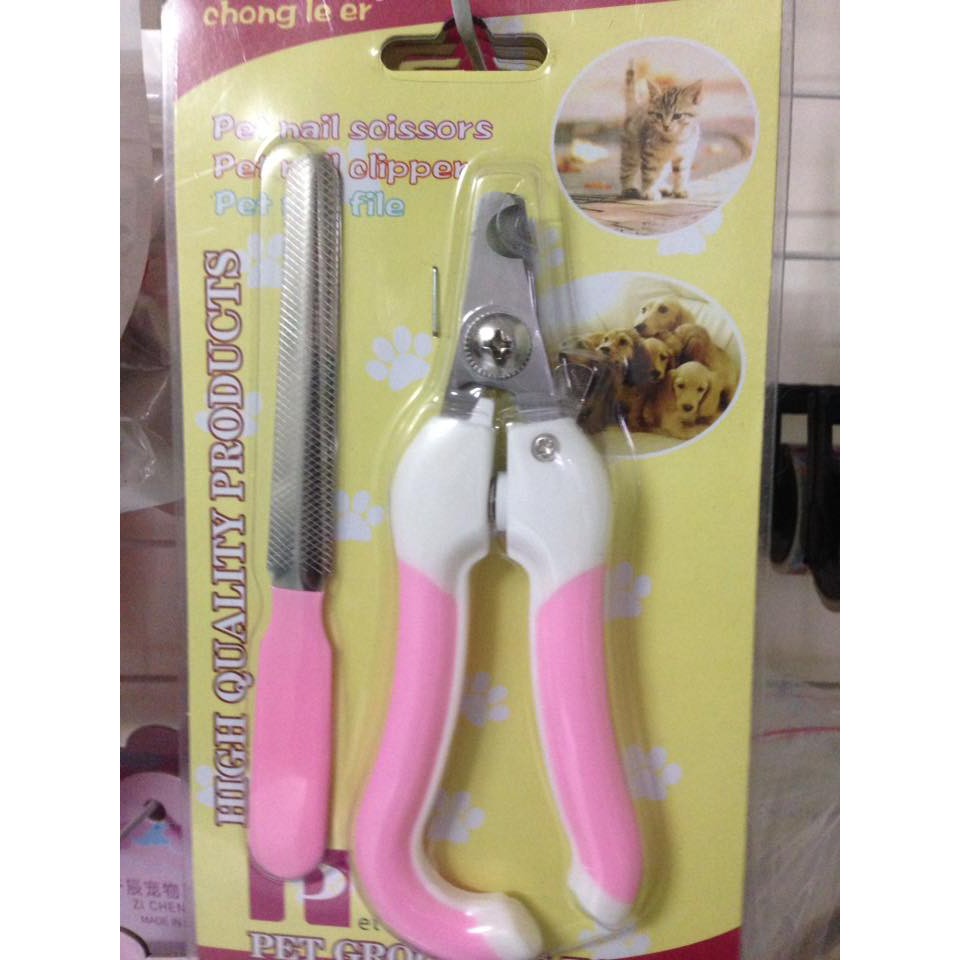 BỘ KÌM BẤM MÓNG + GIŨA MÓNG CHO CHÓ MÈO 2 size
