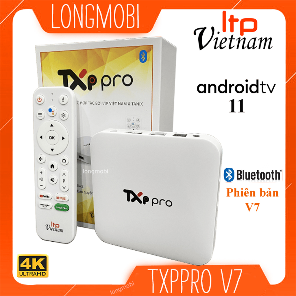 TXP Pro Plus 2024 Android tv box, Rom ATV 11 Có khiển giọng nói