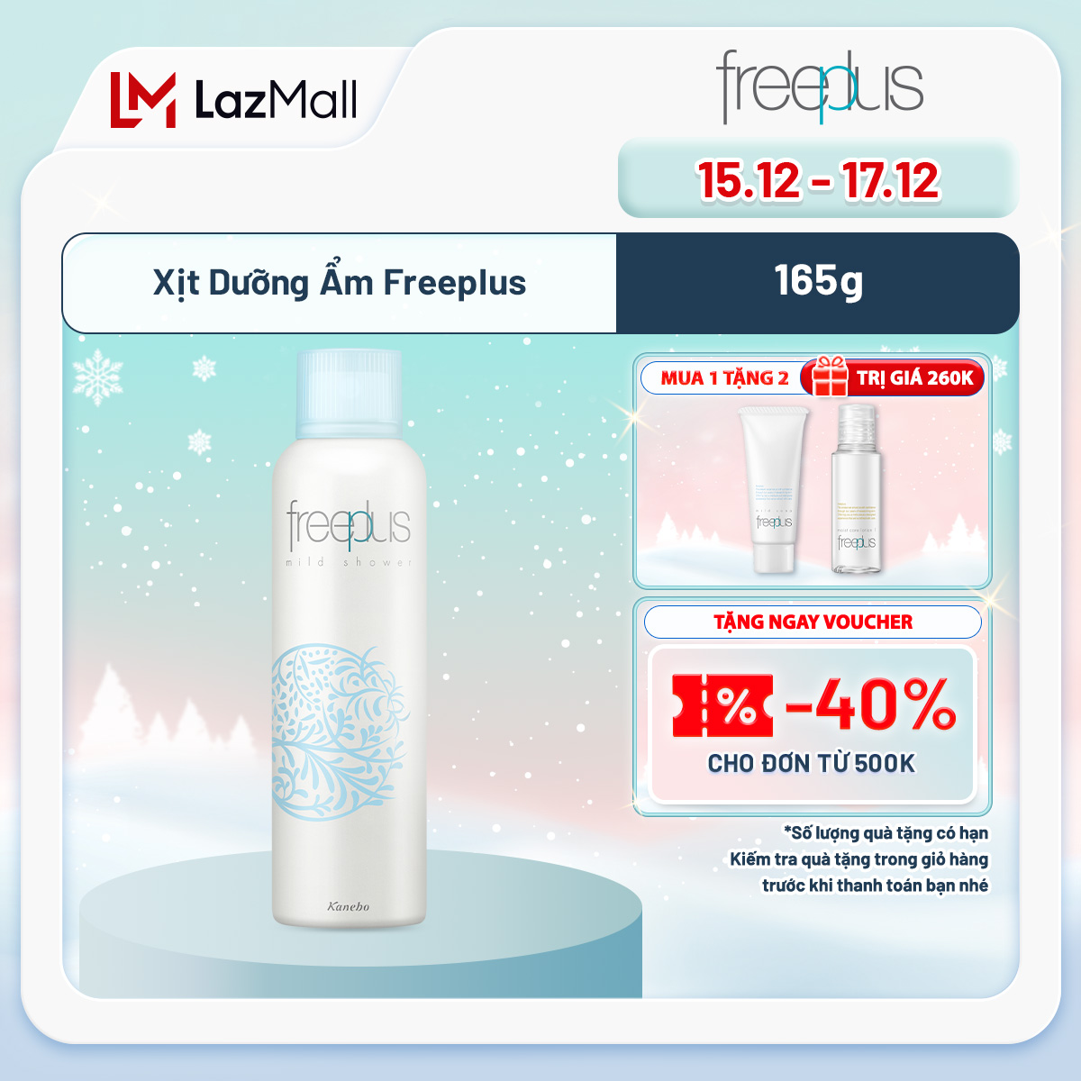 Xịt Dưỡng Ẩm Freeplus 165g