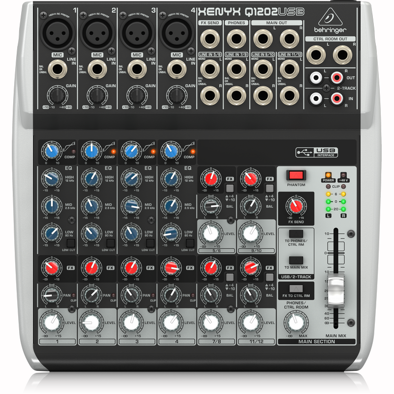 Mixer USB 12 cổng Behringer XENYX Q1202USB