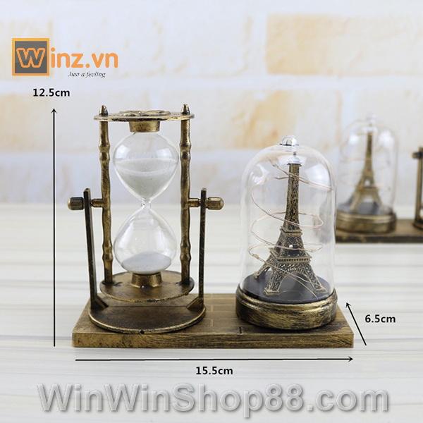 [FREESHIP MAX 15K][HCM]Quả cầu đèn led tháp Eiffel và đồng hồ cát