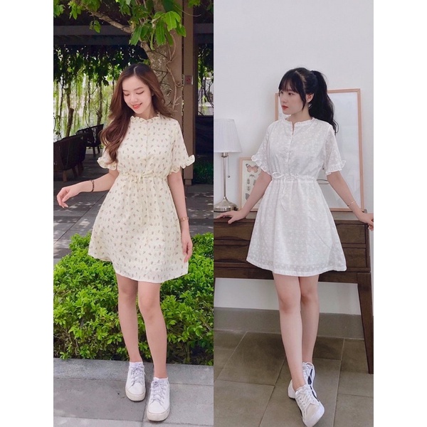 [3-5/8 Hoàn Tiền 25%]Đầm hoa nổi form ngắn