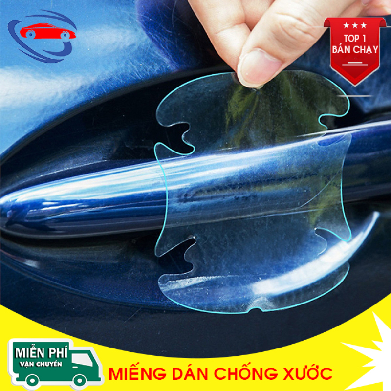 Bộ 04 Miếng Dán Chống Xước Hõm Tay Nắm Cửa Xe Ô Tô Cao Cấp