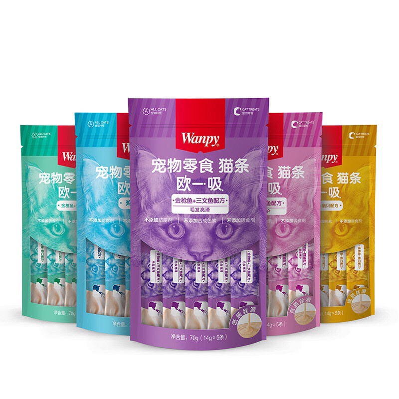 [Wanpy] Soup Thưởng Wanpy Gói 5 Thanh (5x14g) - Súp Thưởng Cho Mèo Wanpy