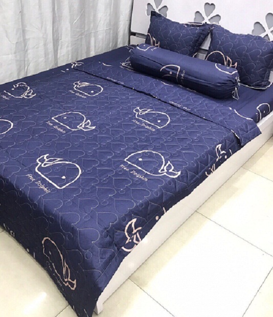Set 3 Món Ga Gối Poly Mẫu Cá Dolphin