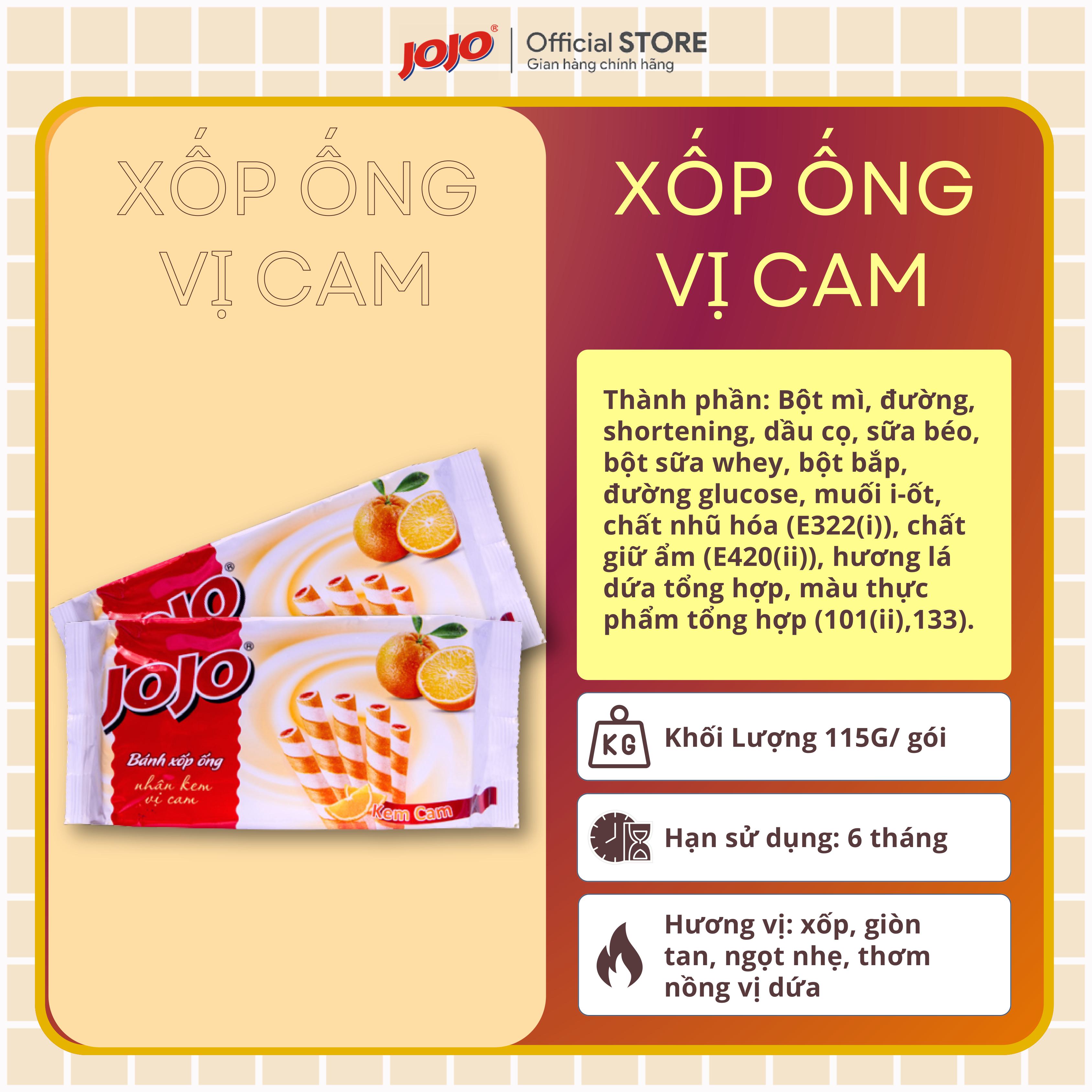 Bánh Xốp Ống JOJO Mix Đủ Vị loại 95G và 115G (Tặng Đậu 30G)