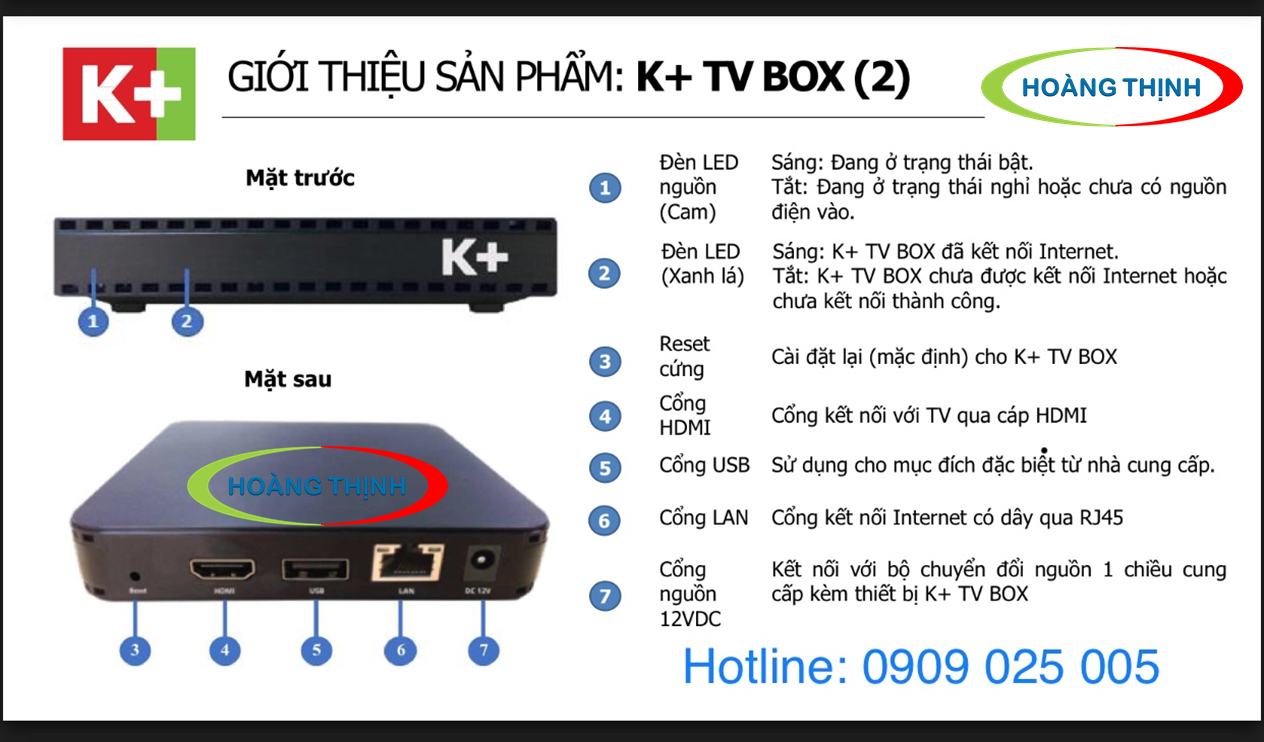 [HCM]Điều khiển tivi Box k+ HD-Remote tivi Box K+ HD
