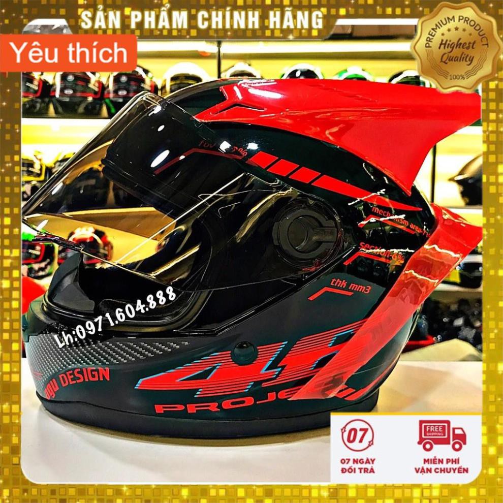 Đuôi gió POC màu Đỏ gắn nón bảo hiểm cưc chất ( tặng kèm keo 3m )