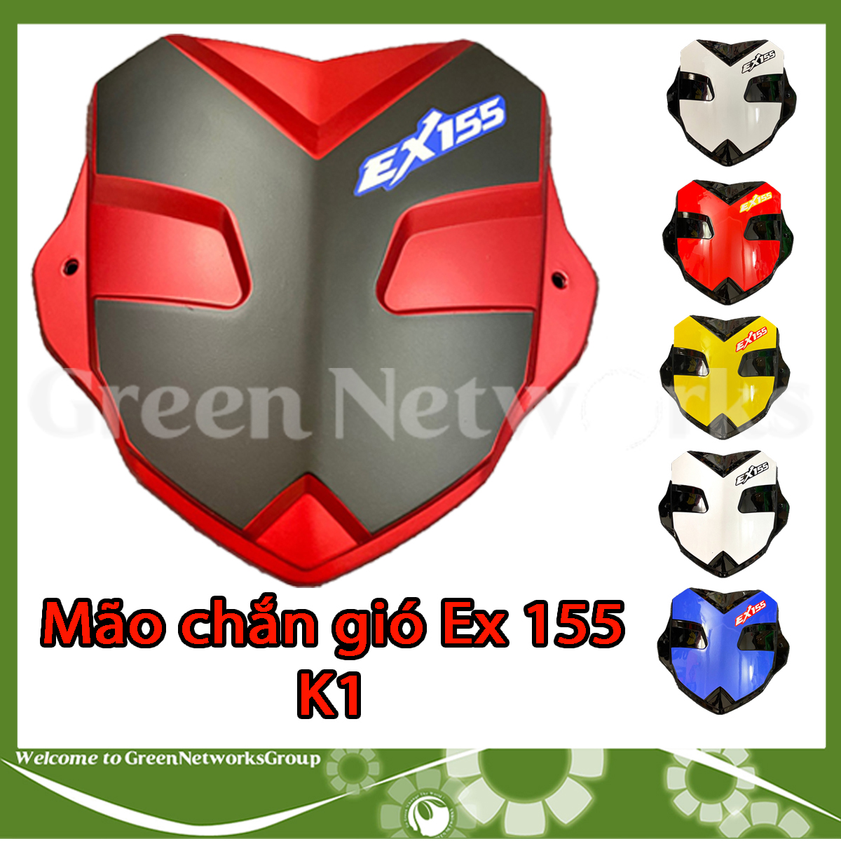 Ốp mão chắn gió xe Exciter 155 Greennetworks