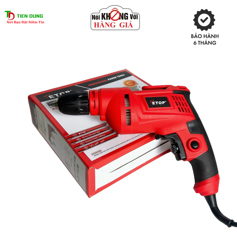 Máy khoan 10 ly etop xh-10a công suất 620w - lõi đồng 100%