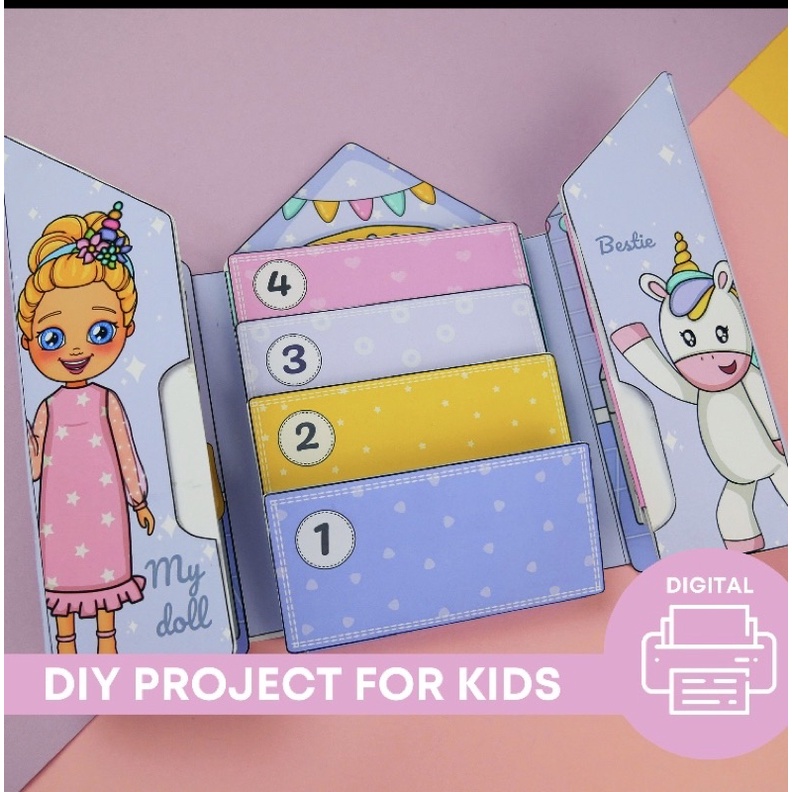 Biệt thự búp bê giấy của siêu mẫu Lily và thú cưng Lucy