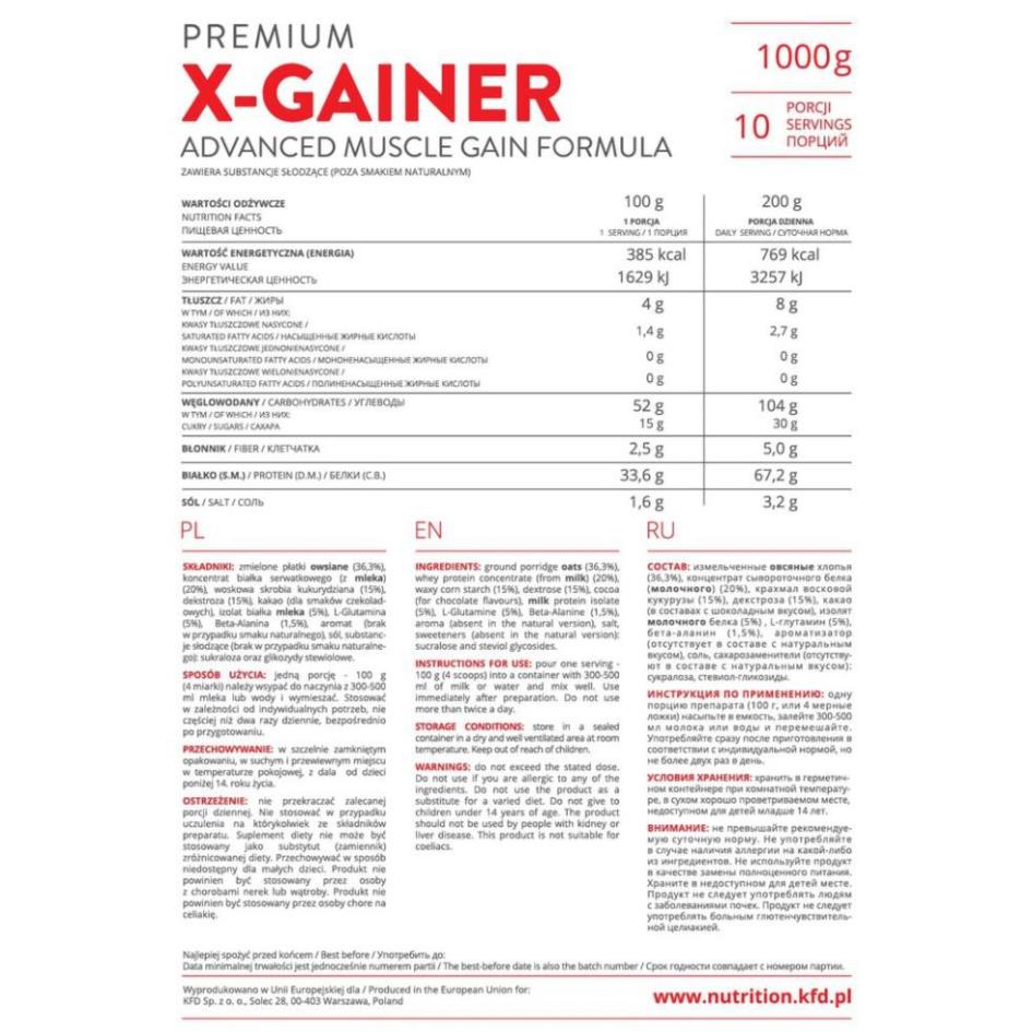 GIÁ TỐT NHẤT Tăng Cân Tăng Cơ Bắp Hồi Phục Cơ KFD NUTRITION PREMIUM