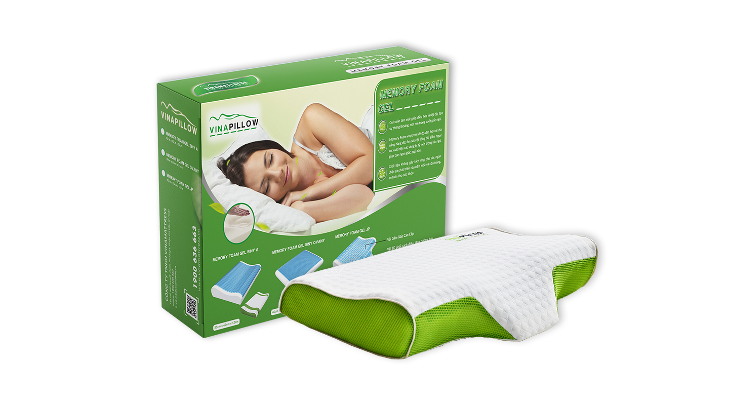 [HCM]Gối nằm  MEMORY FOAM GEL JP 40x55x11cm