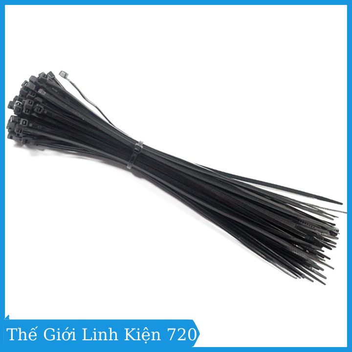 Gói 250pcs dây thít nhựa đen 25cm