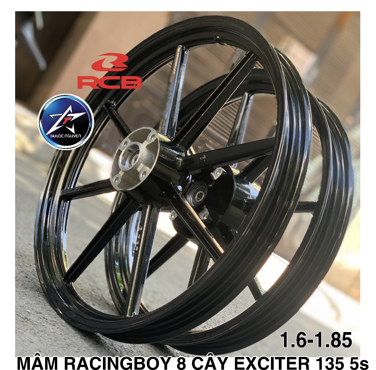 Mâm racingboy 8 cây cho exciter 135 5s bản 1.6-1.85