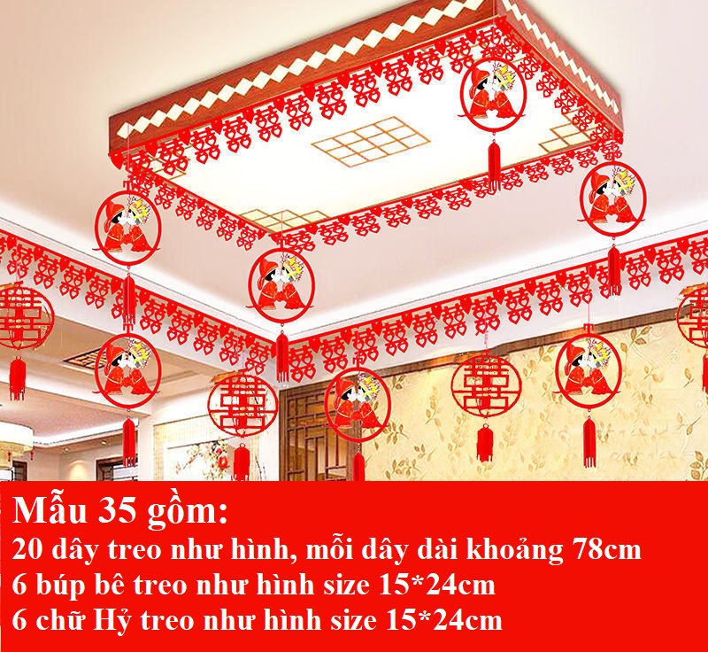 Set trang trí trần nhà ngày cưới