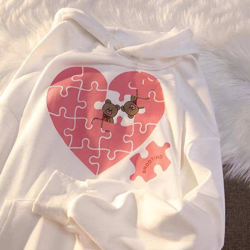 SET ÁO ĐÔI SWEATER GHÉP TRÁI TIM NAM NỮ