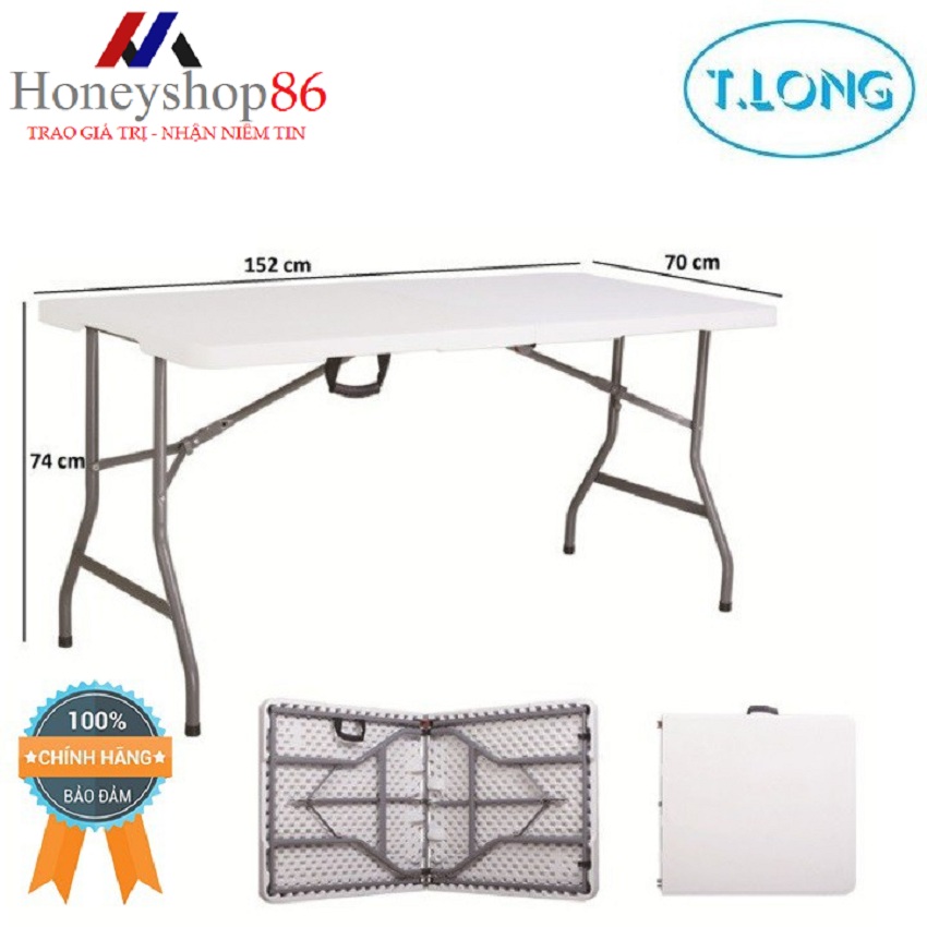 Bàn xếp chữ nhật fh152 thanh long 152 x 70 x 74 dễ dàng sử dụng, tiện lợi ,gọn gàng và sang trọng.honeyshop86