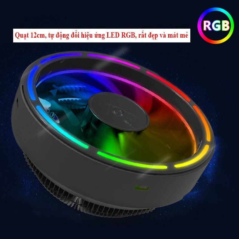 Fan Tản Nhiệt CPU Leto II Led RGB 16 Triệu Màu 366 Hiệu Ứng - Tự Động Đổi Màu Không Cần Hub