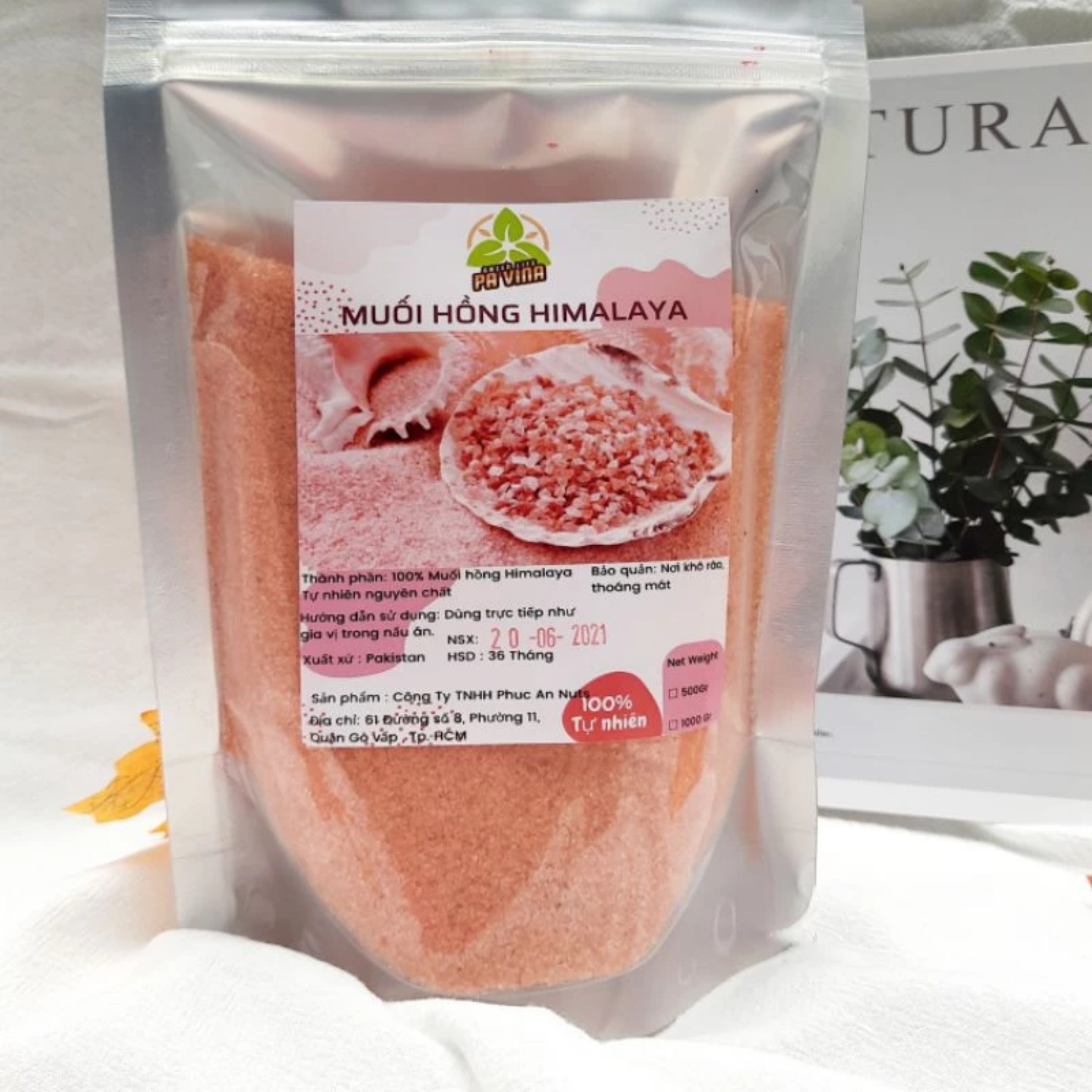 500G Muối hồng Hymalaya loại mịn và loại hạt