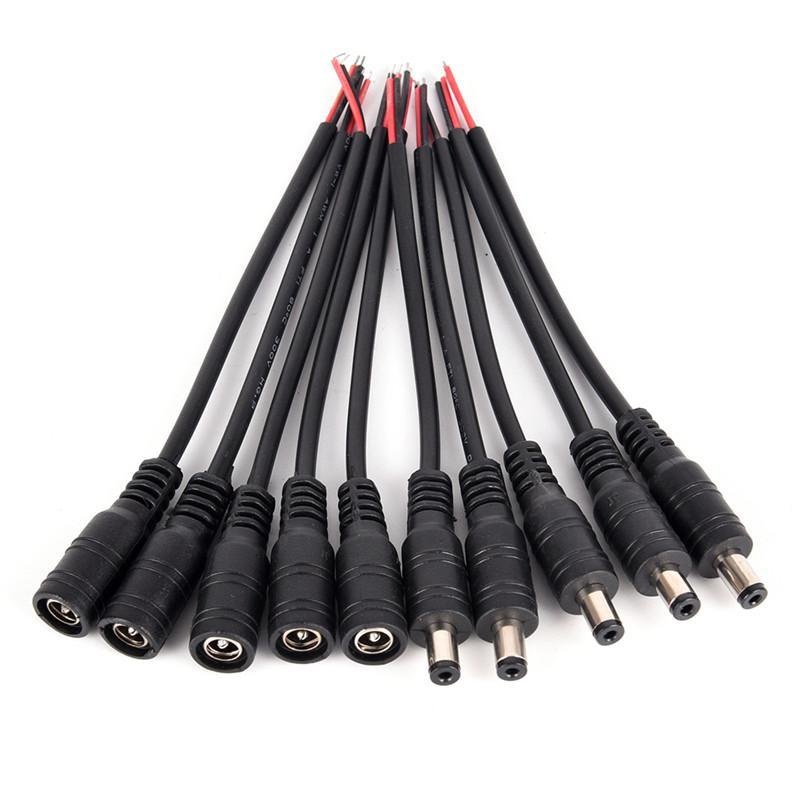 Set 5 cặp dây cáp nối nguồn DC 5.5x2.1mm (ĐỰC+CÁI)