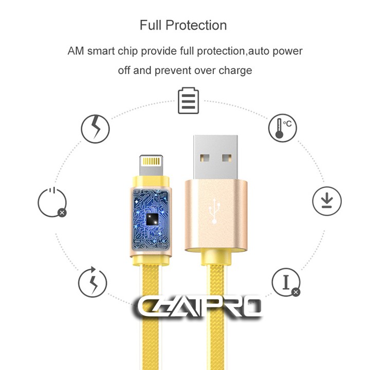 Cáp Lightning Tự Ngắt Khi Đầy Hoco UPL12 Cáp Sạc Iphone Hoco UPL12